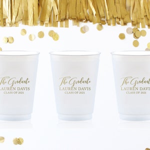 Class of 2025 Cups Personalized Graduation Cups Graduation Party Decorations Custom Printed Plastic Cups 2025 Graduation Cups Party Favors