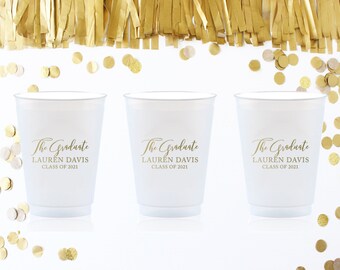 Class of 2025 Cups Personalized Graduation Cups Graduation Party Decorations Custom Printed Plastic Cups 2025 Graduation Cups Party Favors