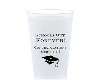 Graduation Party Cups Personalized Plastic Cups Class of 2024 Graduation Party Supplies Custom Printed Solo Cups Congrats Grad Stadium Cup