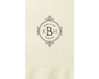 Wedding Napkins, Guest Towels, Monogram Guest Towels, Party Napkins, Custom Monogram, Monogram Napkin, Paper Napkin, Cocktail Napkin 300 Bar