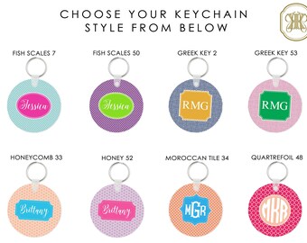 Monogram Key Chain Key Ring Personalized Custom Monogrammed Gift Key Chain Girlfriend Sweet 16 New Car Cute Car Accessories For Women