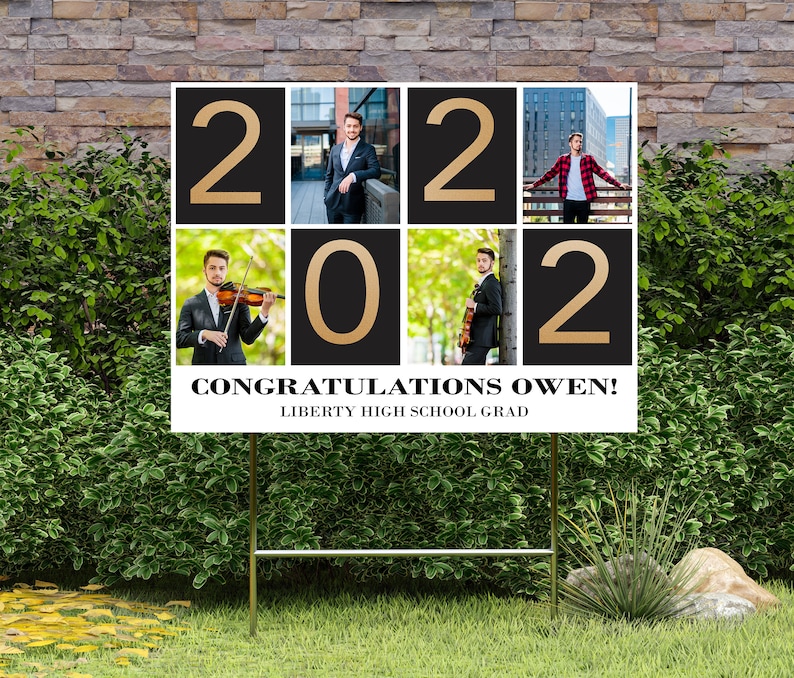 Elegant 2023 Graduation Yard Signs Lawn Sign for Graduates Etsy