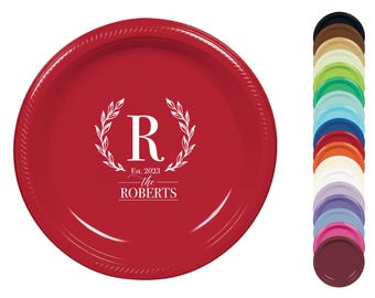 Family reunion plates, personalized plates, custom plates, disposable plates, party plates, family gathering, party favors, throw away plate