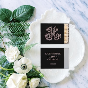 Custom Matchboxes with initials - Wedding Favors, Wedding Matches, Wedding Decor, Personalized Matches, Custom Matchboxes, Match Box Favor