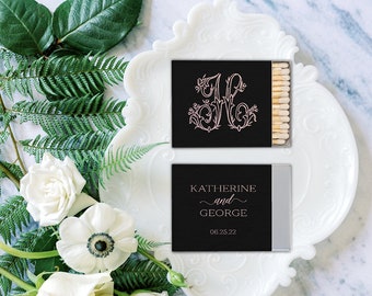 Custom Matchboxes with initials - Wedding Favors, Wedding Matches, Wedding Decor, Personalized Matches, Custom Matchboxes, Match Box Favor