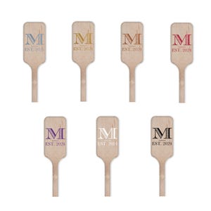 Personalized Wooden Stir Sticks, Single Initial Stir Sticks, Custom Drink Stirrers, Personalized Swizzle Sticks, Custom Barware, Stir  203
