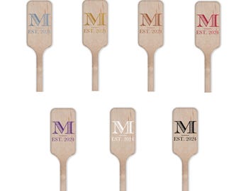 Personalized Wooden Stir Sticks, Single Initial Stir Sticks, Custom Drink Stirrers, Personalized Swizzle Sticks, Custom Barware, Stir  203