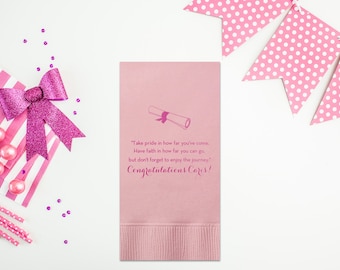 Personalized Graduation Napkins, Graduation Party, Graduation Cap, Congrats Grad, class of 2024 Lunch Napkins, Custom Graduation Decor