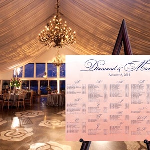 Tabela de assentos / Tabela de assentos para casamento / Casamento Ombre / Placa de casamento / Placa de assento para cartão de lugar. Assentos para convidados