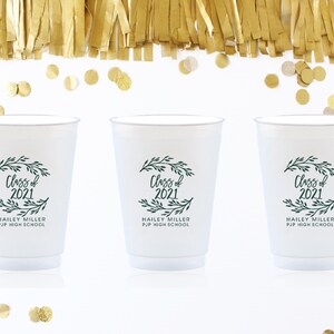 Graduation Cups, Custom Frost Flex Cups, Class of 2025, Congrats Grad, Graduation Party Decors, High School Graduation, College Graduation
