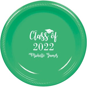 7&quot; or 10&quot;  Graduation Plates, Congrats Grad, Graduation Party, College Graduation, High School Graduation, Graduation Decor, Customized