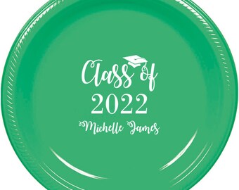 7" or 10"  Graduation Plates, Congrats Grad, Graduation Party, College Graduation, High School Graduation, Graduation Decor, Customized