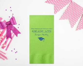 Personalized Graduation Napkins, class of 2025, Class of 2025, Graduation lunch napkins, hand towels, College Graduation, Party Napkins