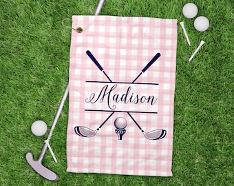 Golf Club Personalized  Golf Towel with name, Floral Golf Towel, Ladies League Gift, Womans Golf Towel, Girls Golf Towel, Gift for Mom