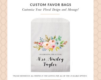 Personalized Wedding Favor Bags -Cookie Favor Bag,Candy Buffet Bag,Rehearsal Dinner,Engagement Party,Bridal Shower Favor,Take Home Favor Bag