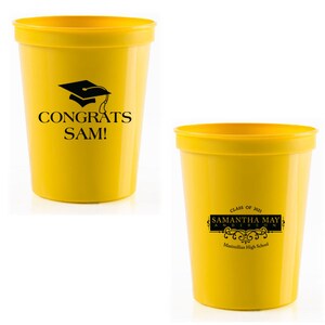 Class of 2025 Cups Personalized Graduation Cups Graduation Party Decorations Custom Printed Plastic Cups 2025 Graduation Cups Party Favors