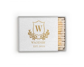 Personalized Wedding Matches, Custom Wedding Matchboxes, Personalized Wedding Favors, Sparkler Send Off Matches, wedding monogram,  287