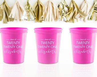 Graduation Party Cups, Custom Graduation Cups, Personalized Party Cups, Printed Shatterproof Cups, Graduation Favors, Class of 2025