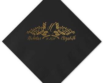 Personalized Napkins Beverage Luncheon Dinner Guest Towel Napkins Baby Shower Naming Custom Monogram LOTS of colors available!