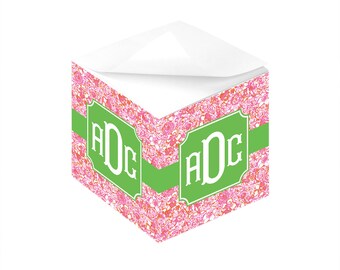 End of Year Teacher Gift Note Cubes with Sticky Adhesive 700 Sheets Personalized Monogrammed Gift for Teachers Desk Accessories Office