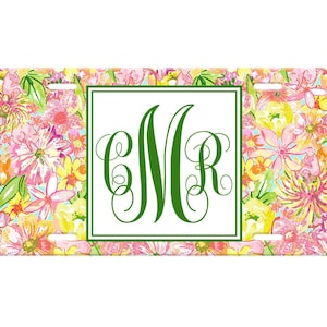 Car Accessories for Women, Lilly Inspired Front License Plate. Lily Inspired License Plate Frame, Seat Belt Cover