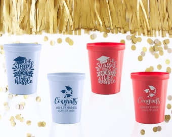 Class of 2024 Cups Personalized Graduation Cups Graduation Party Decorations Custom Printed Plastic Cups 2024 Graduation Cups Party Favors