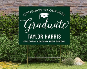 Choose your Color - 2025 Graduation Yard Signs | Lawn Sign for Graduates | Add your Custom Photo Custom Grad Sign | Any color