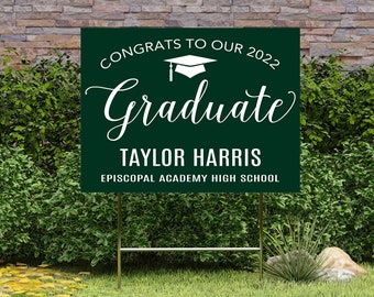 Choose your Color - 2024 Graduation Yard Signs | Lawn Sign for Graduates | Add your Custom Photo Custom Grad Sign | Any color