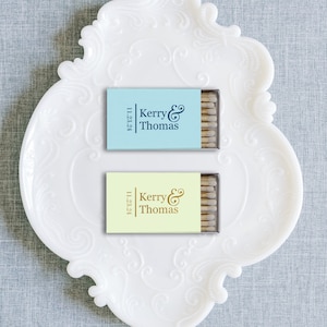 Een perfecte match Gepersonaliseerde luciferdoosjes - luciferdoosje lippenstift - aangepaste gunsten, feestartikelen, foliestempel lucifer, bruiloft, vrijgezellenfeest