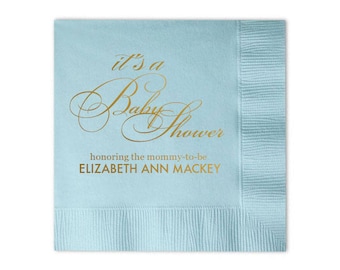 Custom Baby Shower Napkins, Personalized Napkins, Baby Shower Luncheon, Guest Towel, Gender Reveal Party, Event Napkins,  Boy, Girl 98