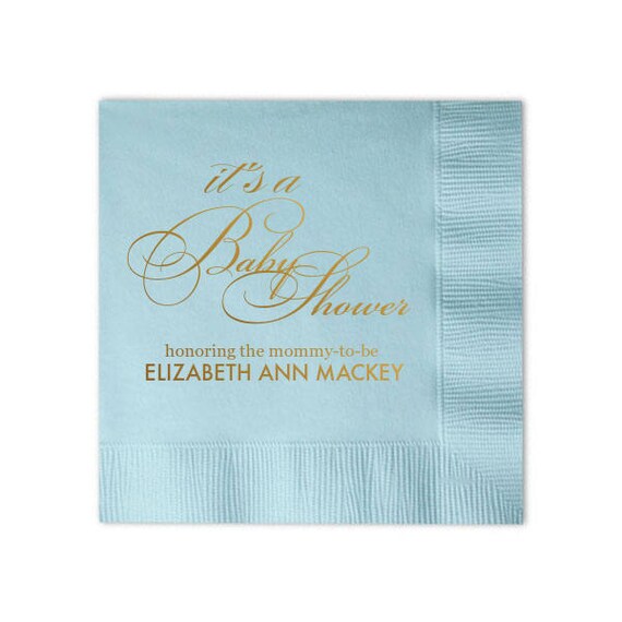 baby shower napkins personalized