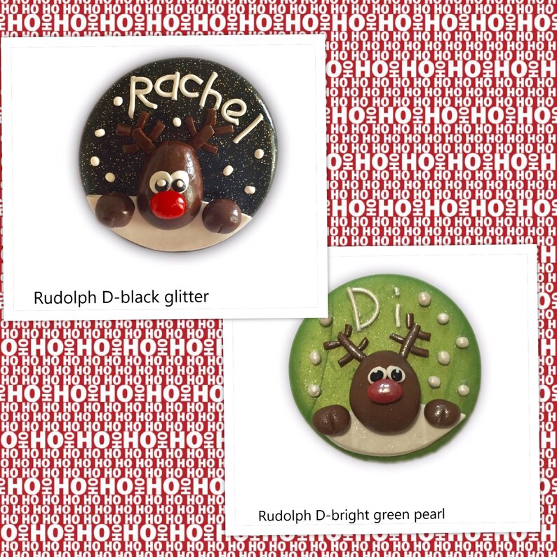 Personalised Handmade Polymer Clay Name Badge Christmas Etsy Australia