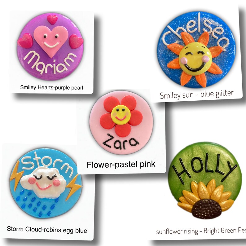 Personalised Handmade Polymer Clay Name Badge Etsy Australia