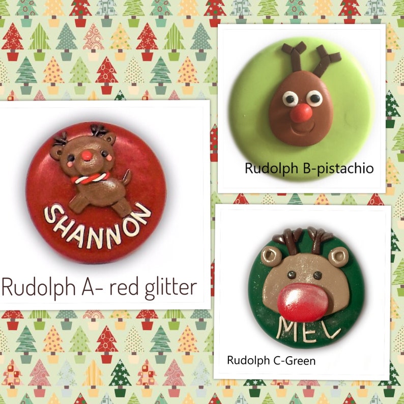 Personalised Handmade Polymer Clay Name Badge Christmas Etsy Australia