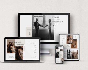 Photography Pricing Guide Template | Minimalist Canva Investment Guide (PDF)