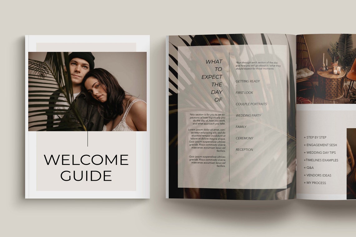 Photography Welcome Guide.pdf Photography Welcome Guide Template for Canva | Minimalist Client ...