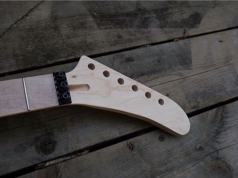 5150 Banana headstock shred guitar neck with locking nut steel Etsy