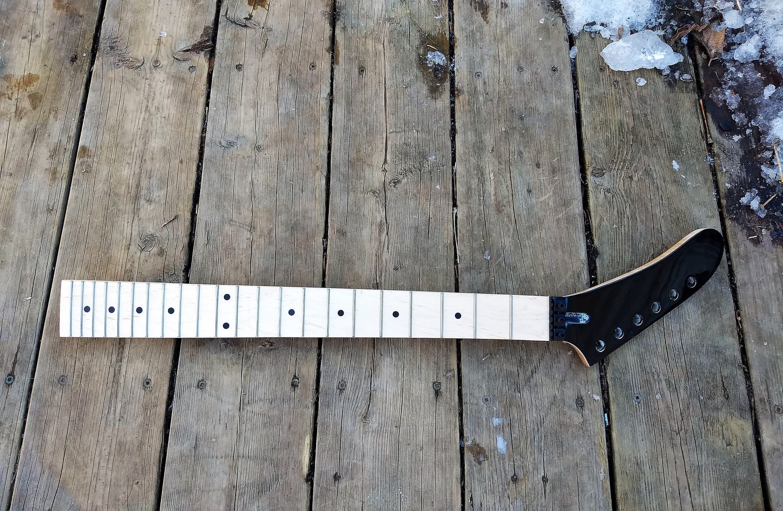 Reverse Black banana Headstock hockey stick guitar neck floyd Etsy