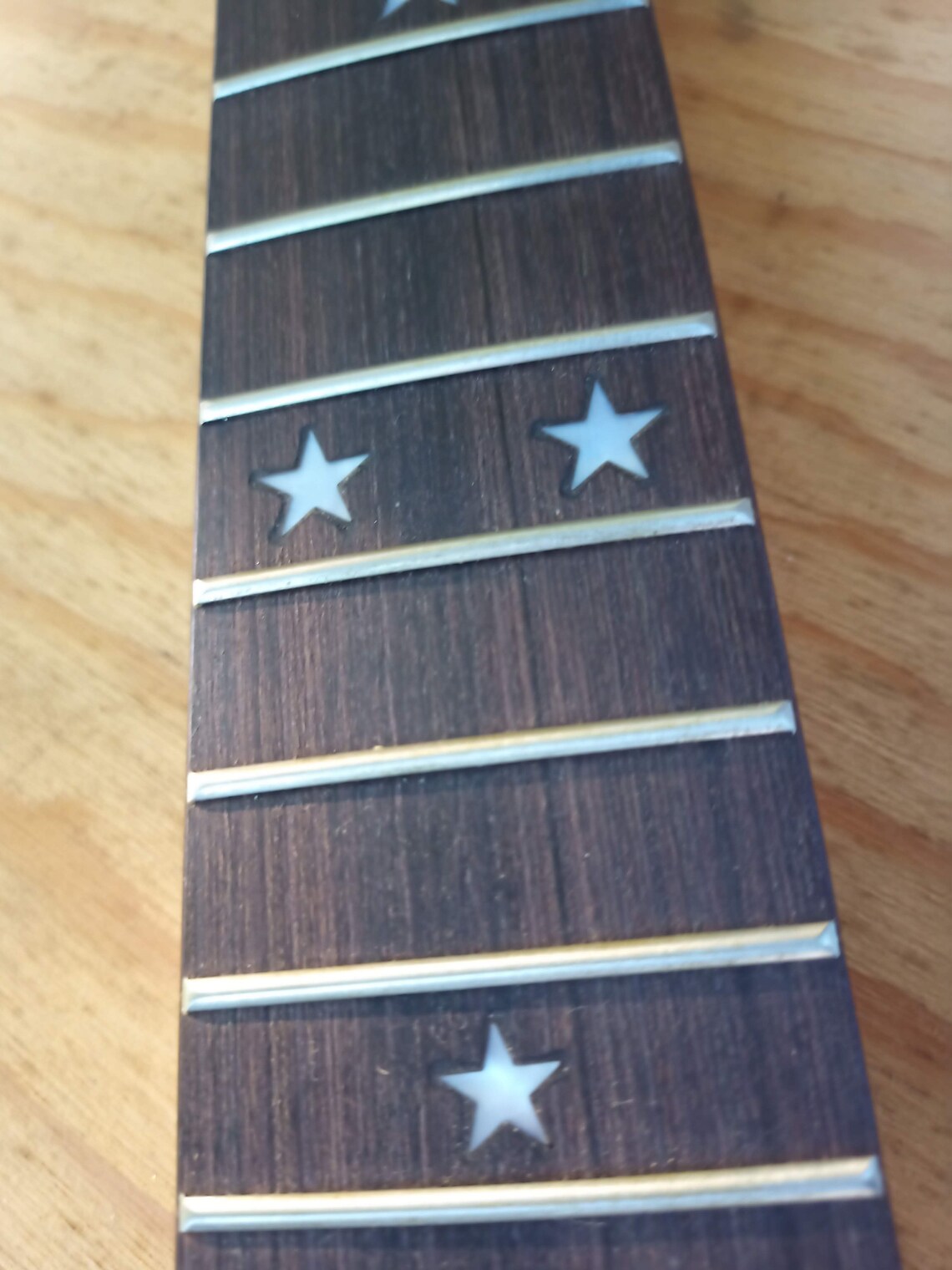 Custom star inlay ST Guitar neck replacement Steel frets Etsy