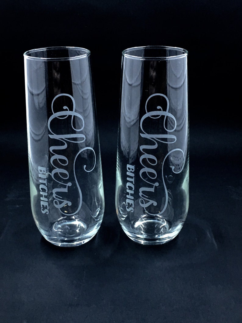 Stemless Champagne Flutes Personalized Stemless Champagne Glasses
