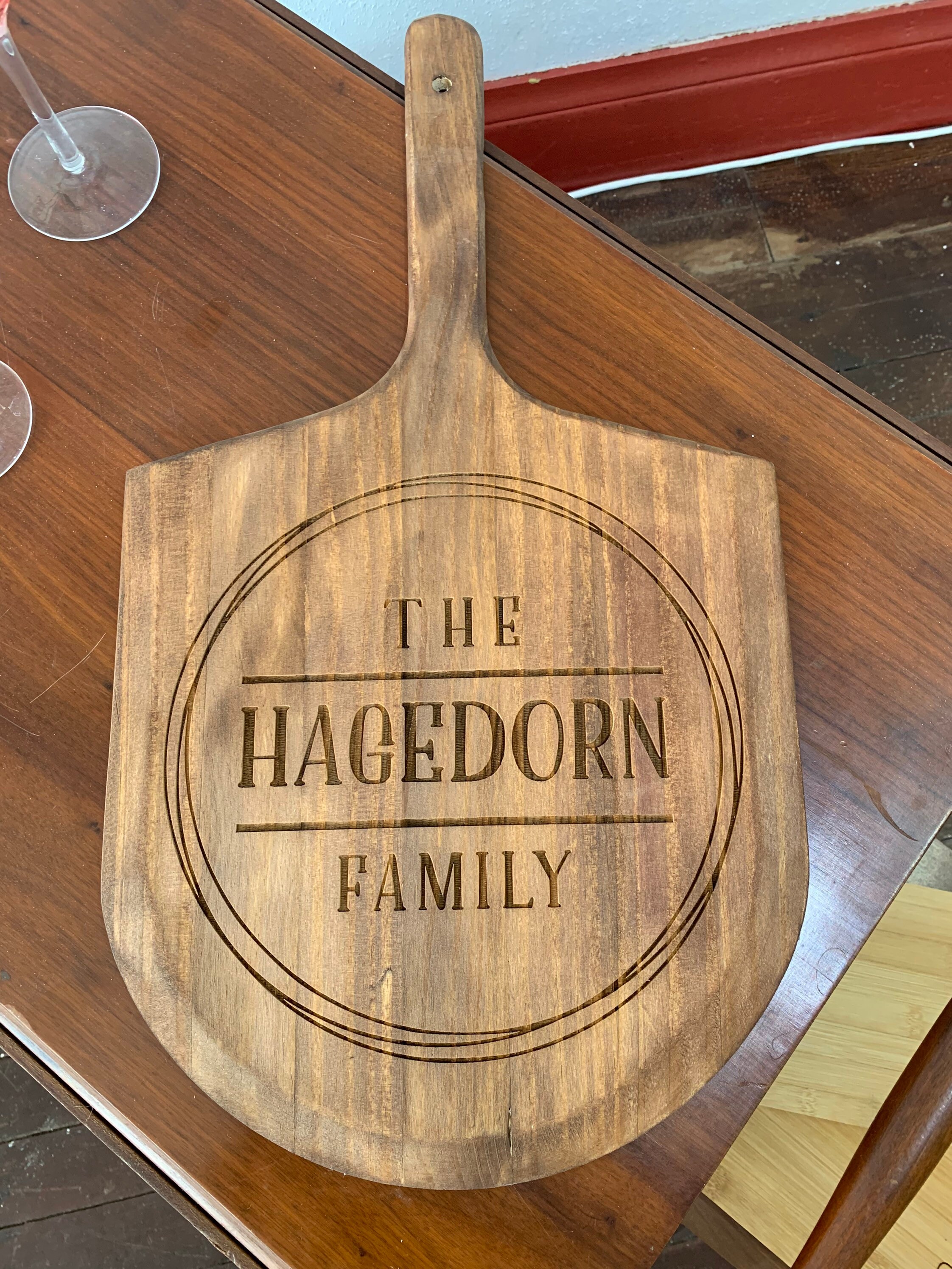 Custom Wood Pizza Peel Pine Wood Laser Engraved Etsy
