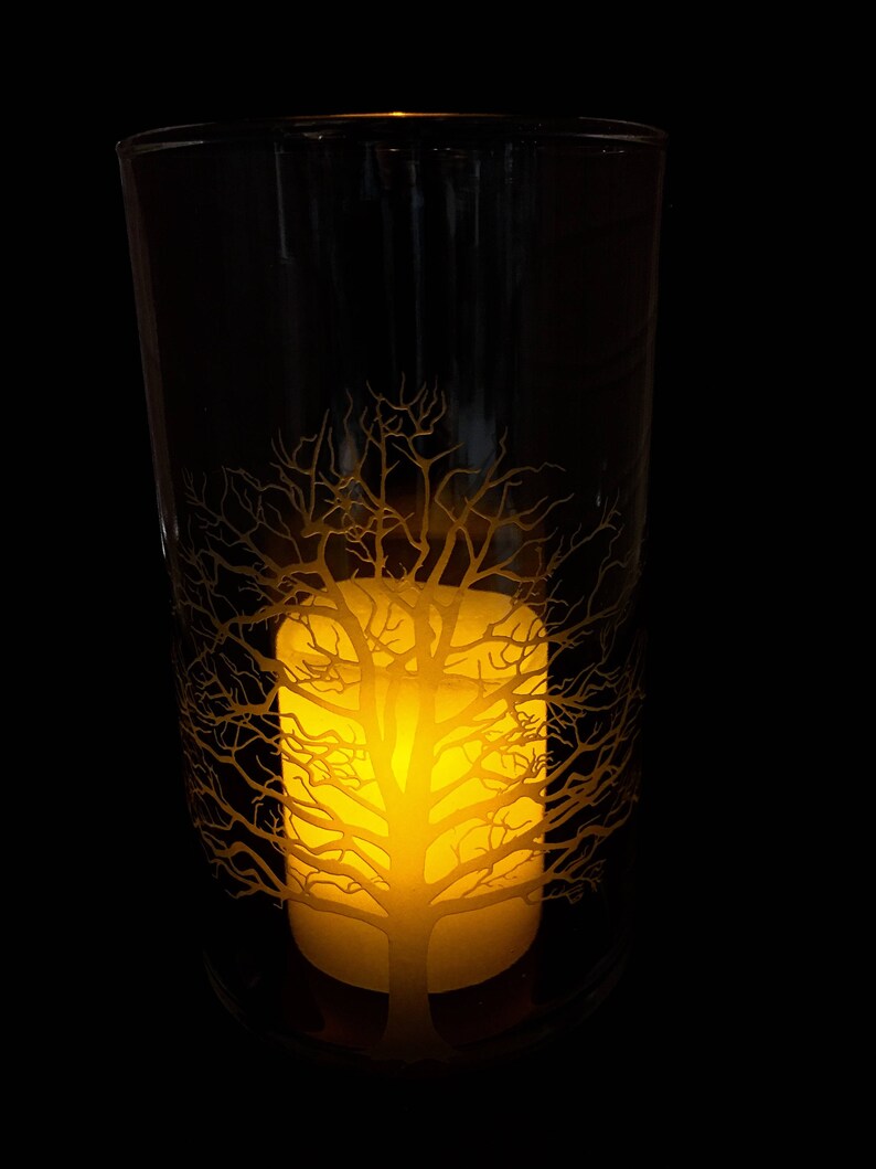 Fall Decor Candle Glass Candle Holder Hurricane Glass Etsy