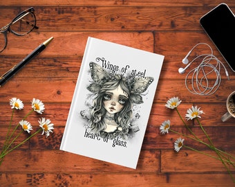 Hardcover Journal Matte, Fairy Grunge, Junk Journal, Personal Diary