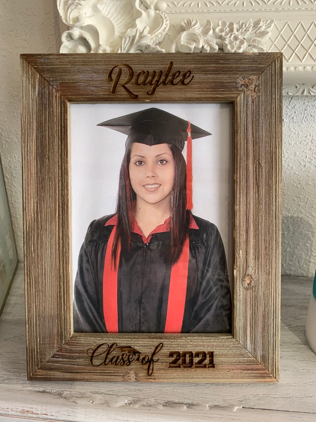 Personalized Graduation Picture Frame, 5 X 7 Wood Engraved Picture