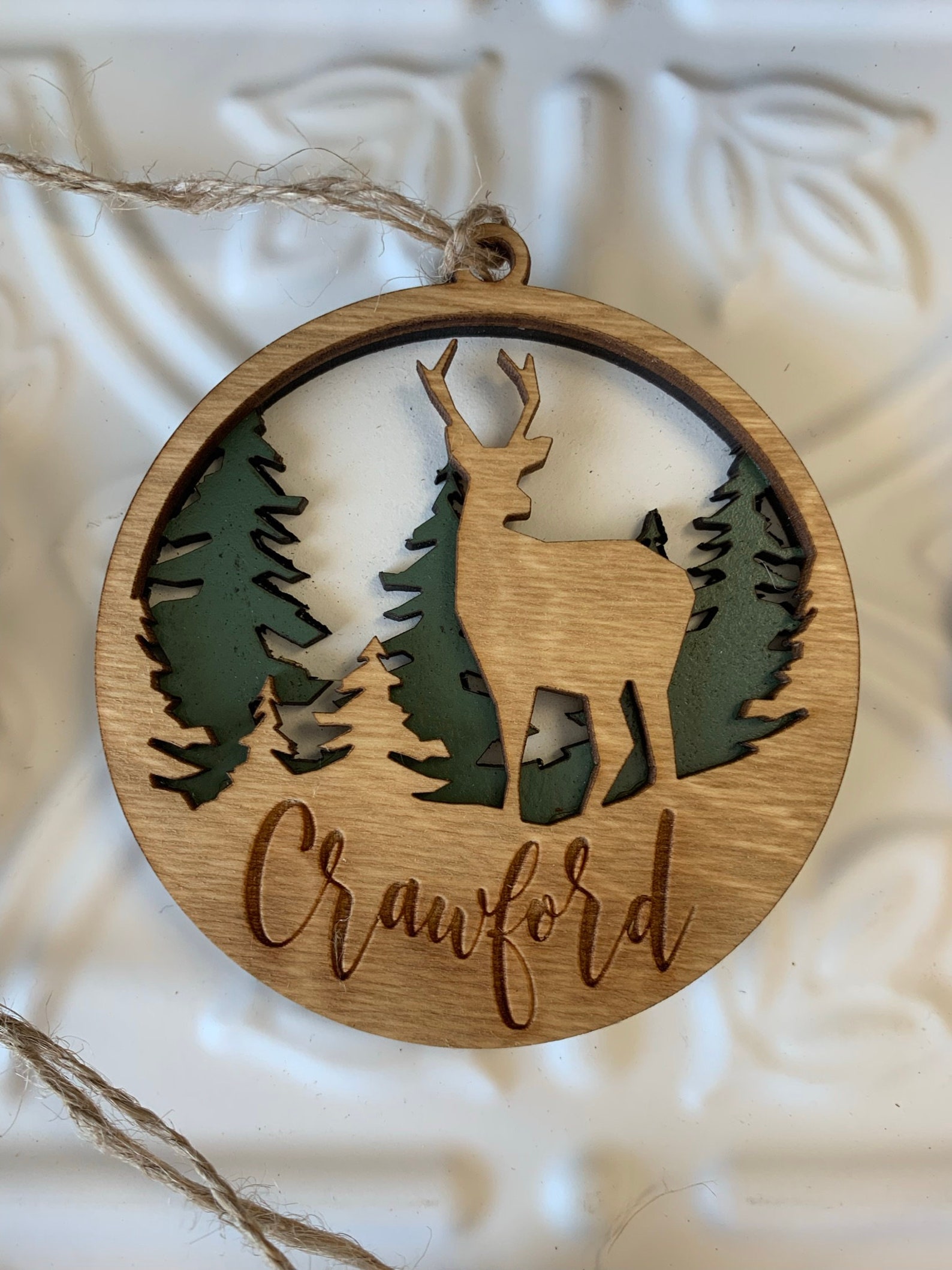 Custom Name Acrylic Ornament | Circle Shape