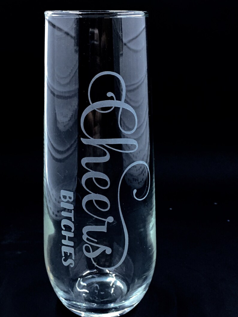 Christmas Gift Stemless Champagne Flutes Stemless Etsy