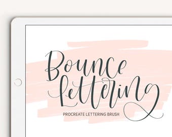 Bounce Lettering Procreate Brush iPad Pro Digital Calligraphy