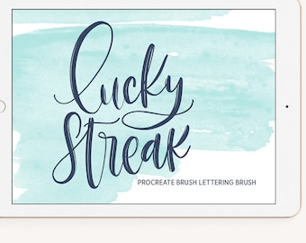 Streak Lettering Procreate Calligraphy Brush iPad Pro Digital
