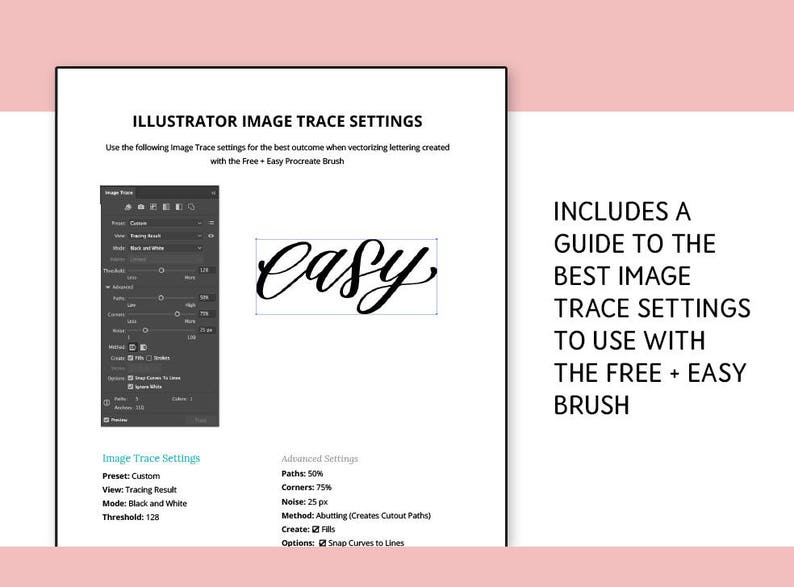 Free Easy Lettering Procreate Brush iPad Pro Digital Calligraphy image 2
