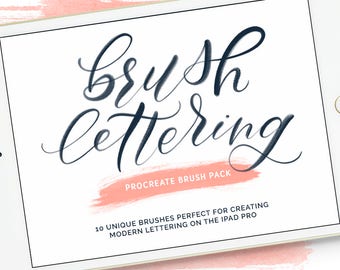 Procreate Brushes |  Lettering Brush Pack |  Procreate Brush Lettering | Procreate Bundle | Digital Brush | Procreate Brush